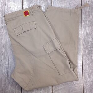 Empyre Relax Cargo Pants Mens 38 Tan Khaki Tactical Utility Drawstring Cuffs